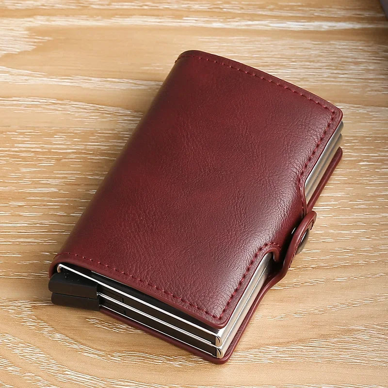 Large Capacity Double Layer RFID Blocking Carbon Fiber Wallet – Men’s Anti-Theft Credit & ID Card Holder Case