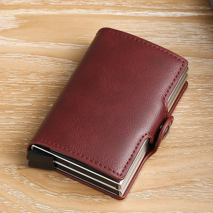 Large Capacity Double Layer RFID Blocking Carbon Fiber Wallet – Men’s Anti-Theft Credit & ID Card Holder Case