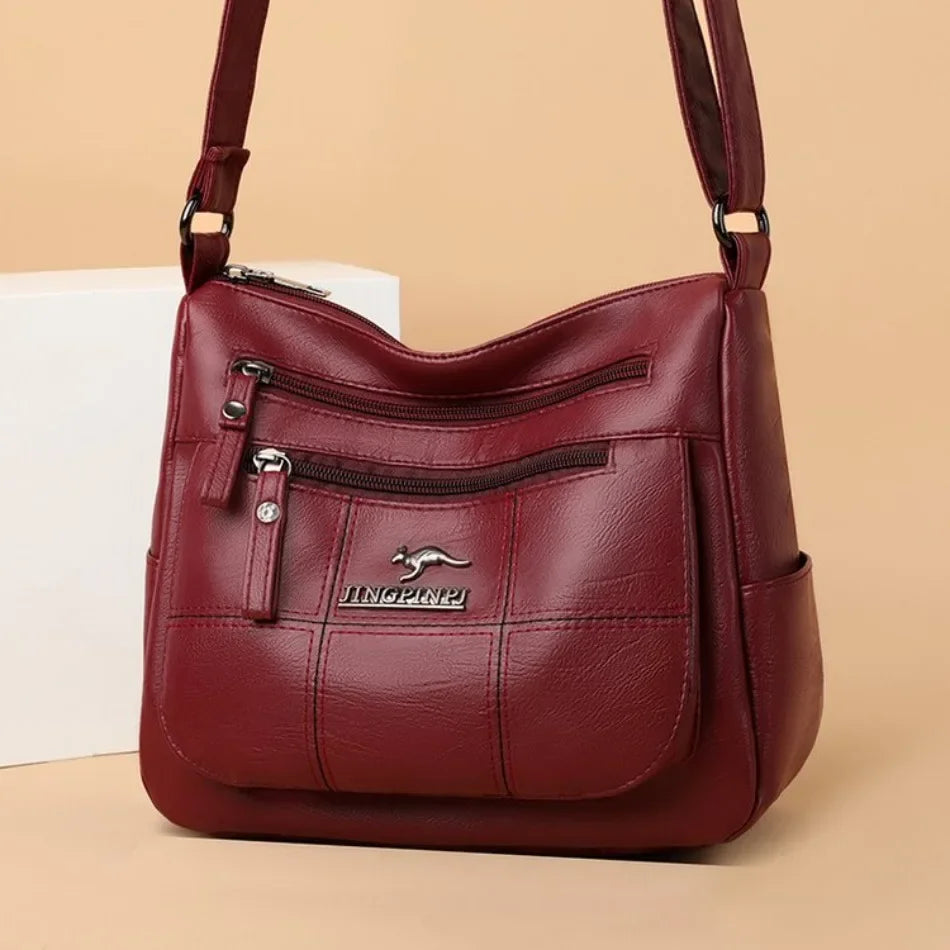 Luxury Women’s Leather Handbag – Large Capacity Shoulder & Crossbody Designer Bag