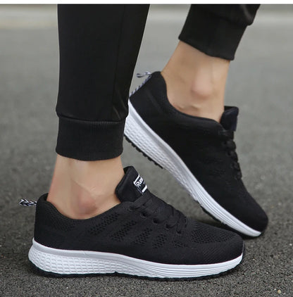 Women's Lightweight Lace-Up Flats – Fashionable Round Toe Nurse Sneakers, Comfortable Walking Shoes, Plus Size Available