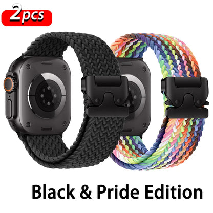 Parachute Braided Strap for Apple Watch – Compatible with 46mm, 45mm, 44mm, 41mm, Series 10/9/8, SE, Ultra 2, 49mm