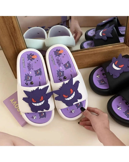 Pokemon Gengar Anime Slippers — Trendy Anti-Slip EVA Slippers for Men & Women, Cool Couple Gift