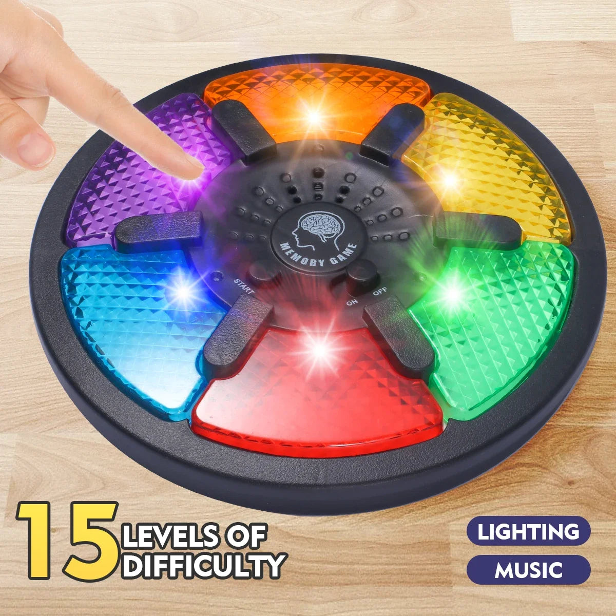 Handheld Electronic Memory Game – Light & Sound Puzzle Toy for Creative Interactive Play and Memory Training
