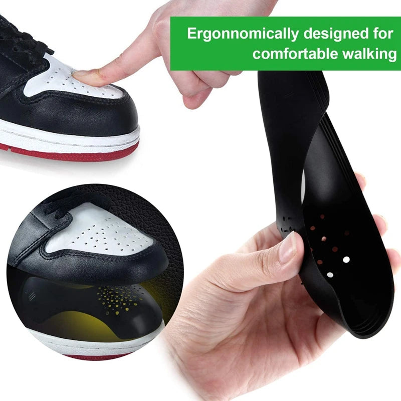 4Pcs Crease Protector & Shoe Head Stretcher - Anti-Crease Sneaker Support & Toe Cap for Wrinkle-Free Shoes