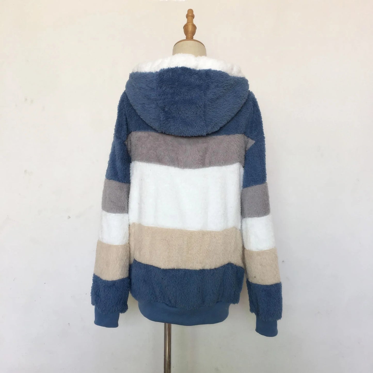 Oversized Jacket for Women – 2023 Autumn Winter Warm Plush Hooded Coat, Loose Fit Streetwear with Pockets