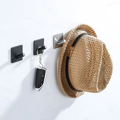 Self-Adhesive Wall Hooks – Multi-Purpose Towel, Coat, Robe, Key, and Bag Hangers for Bathroom, Kitchen, and Home Organization