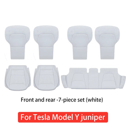 Tesla Model Y Juniper 2025-2026 Ventilated Leather Seat Cushion Cover – Breathable Comfort Interior Accessory