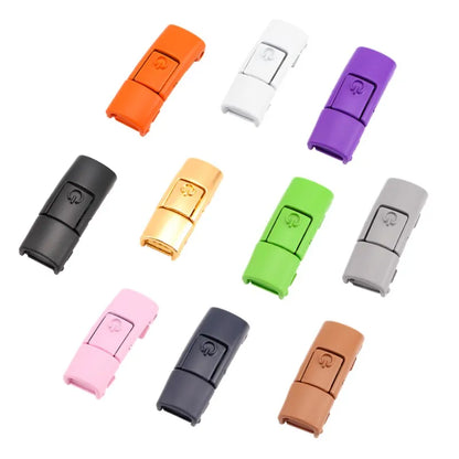 Colorful Metal Buckle No-Tie Shoelaces - Elastic Flat Sneaker Laces with Press Lock for Kids and Adults - Switches Without Ties