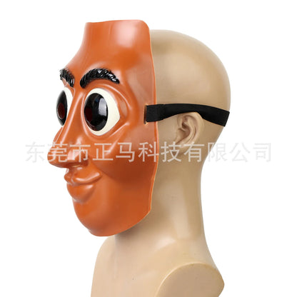 Italian Brainrot Tung Halloween Face Mask — Funny Anime Cosplay Party Accessory