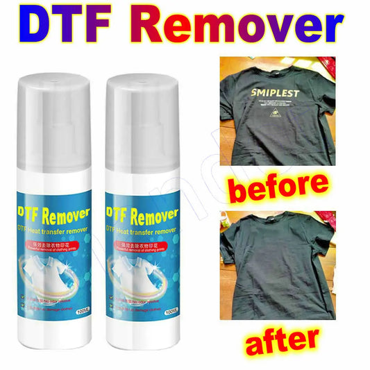DTF Heat Transfer Vinyl Remover Liquid Kit – Adhesive Sticker & Print Removal Solution for Clothing, Shirts & Textiles, Easy Vinyl Clean-Off Formula