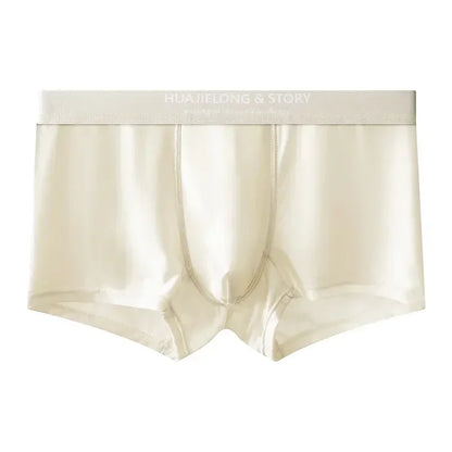 Men’s Ice Silk Boxer Shorts – Breathable Satin-Like Mesh Summer Underwear, Skin-Friendly Comfort Fit (1–3 Pack)