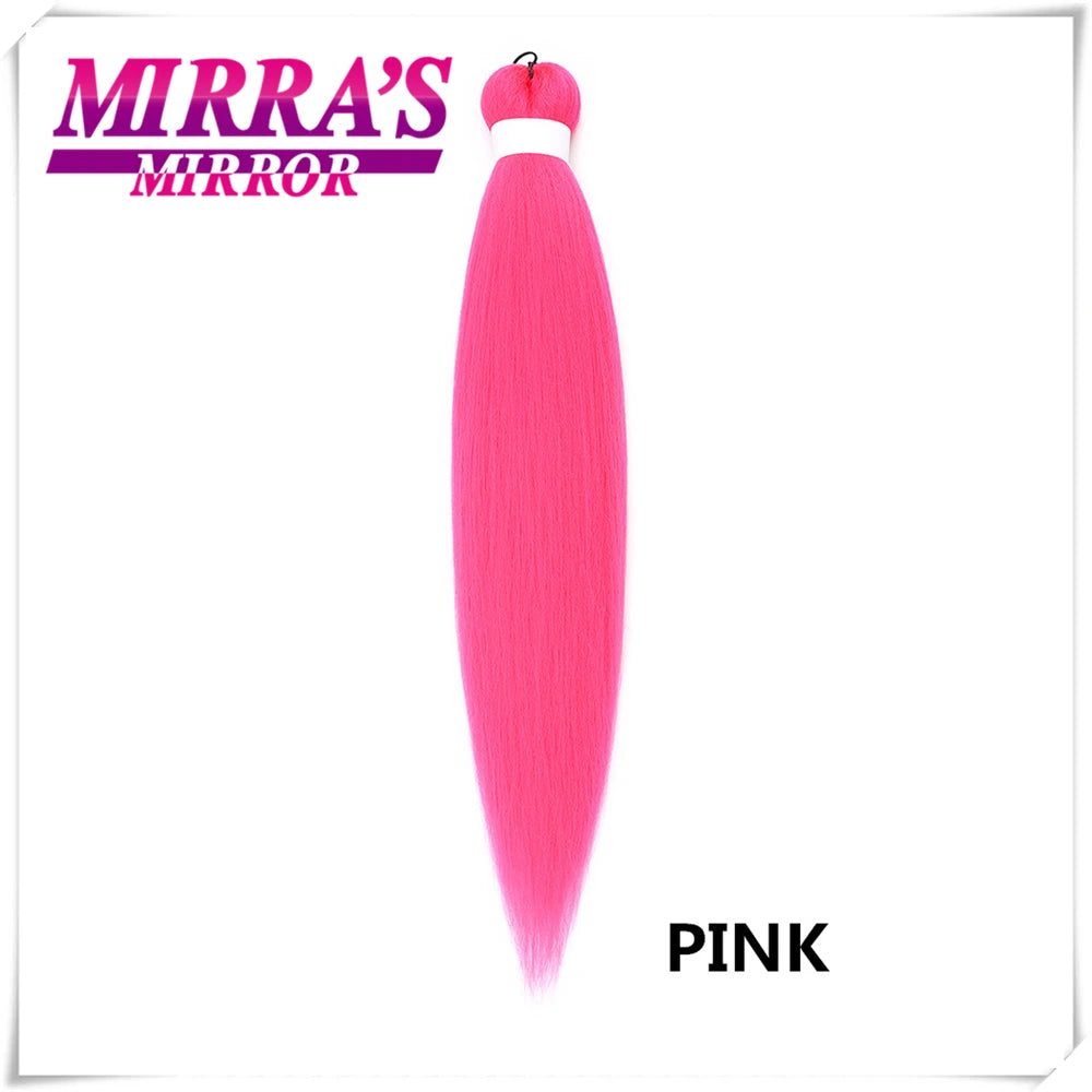 Purple Pre-Stretched Yaki Hair Extensions – Soft Synthetic Jumbo Braids for DIY Ponytail in Pink, Grey, Orange, Red & Blue