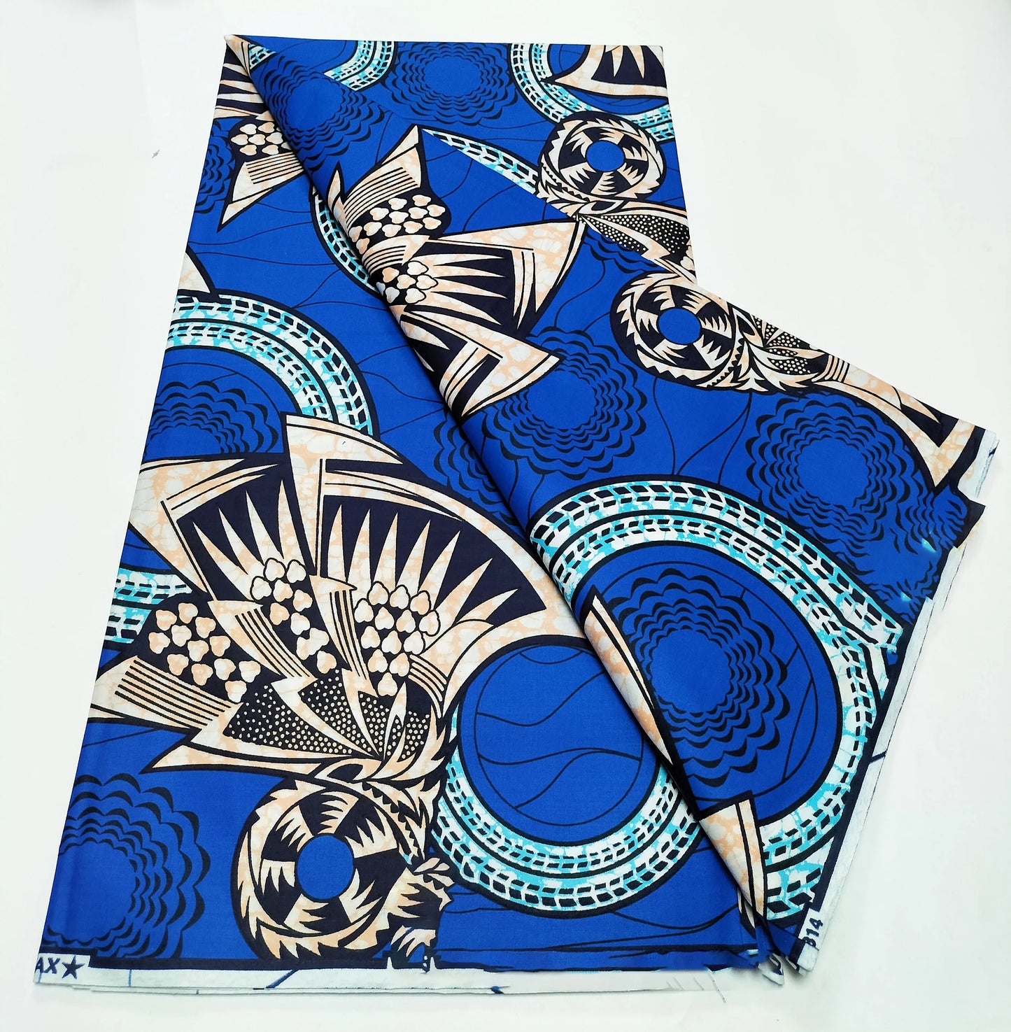 African Real Wax Print Fabric - 100% Cotton Nigerian Ankara Sewing Material for Party Dresses