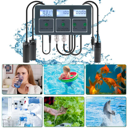Yieryi WiFi Smart Water Quality Tester - Tuya PH ORP TDS EC Salt Temperature Monitor & Data Logger