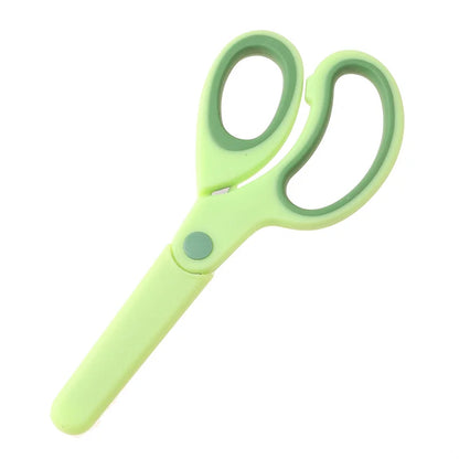 Kids Safety Scissors — Left-Handed Student Scissors with Sleeve for DIY, Paper Cutting & Stationery