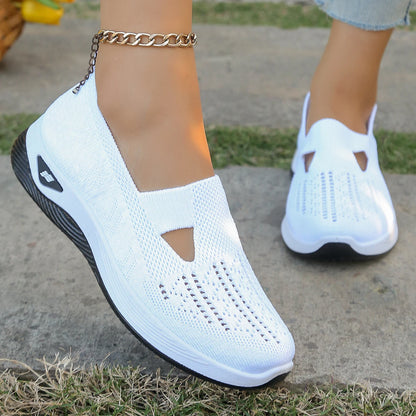 Women’s Casual Summer Sneakers - Lightweight Solid Flat Shoes for Everyday Four Season Wear
