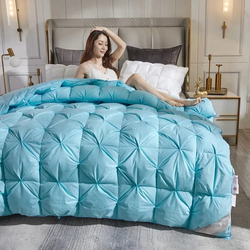 95% White Goose Down Duvet – Five-Star Hotel Quality, Warm Double or Single Goose Down Comforter