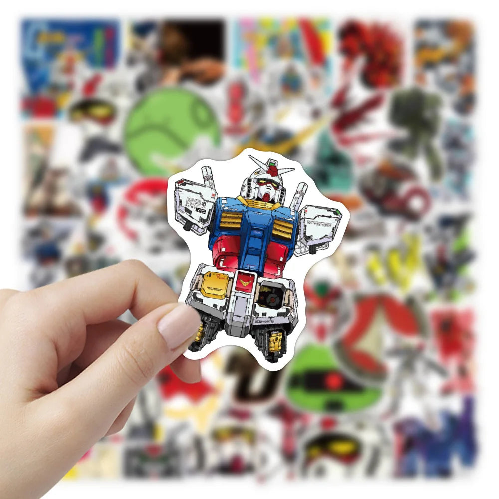 GUNDAM Anime Stickers - 10/30/50-Piece Cartoon Sticker Pack for DIY Crafts, Phone Cases, Stationery and Kids’ Gifts