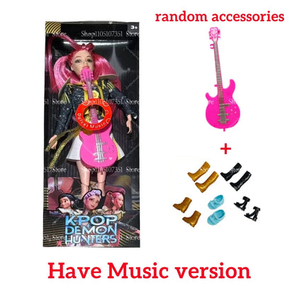 K-Pop Demon Hunters Humanoid Dolls — Mira, Rumi & Zoey (Music & No-Music) | Articulated Christmas Gift Box