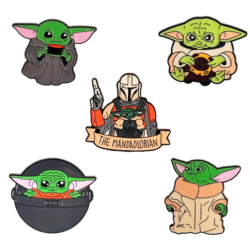 5-Piece Fantasy Lord Enamel Pin Set - Cartoon Character Brooches & Decorative Lapel Badges for Bags and Backpacks
