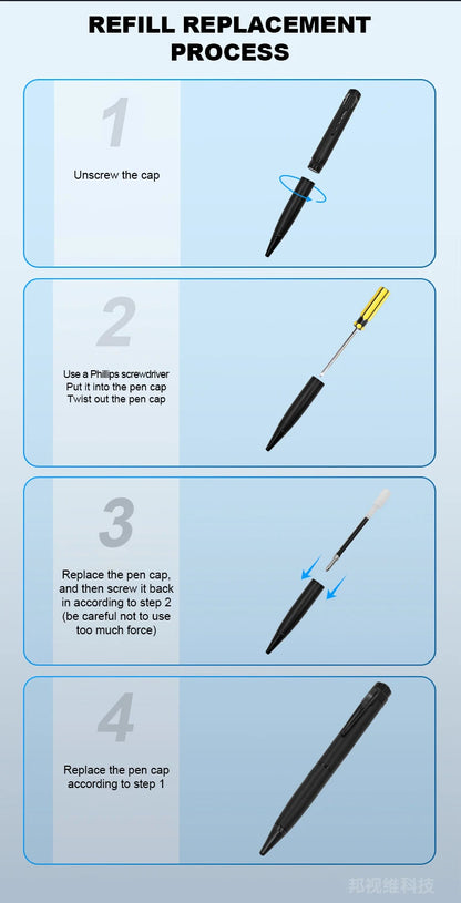 Digital Voice Recorder Pen – 8GB/16GB/32GB/64GB Professional Audio Recorder with Noise Reduction for Business Meetings