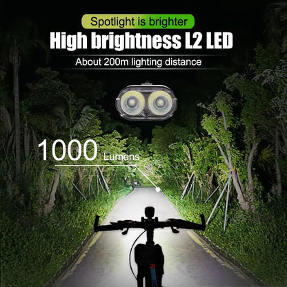 Bicycle Light 1000 Lumen – 4000mAh Bike Headlight and Power Bank, USB Rechargeable Flashlight for MTB and Road Cycling