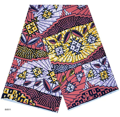 African Real Wax Print Fabric 100% Cotton - Ghana Style Ankara Pagne Nigeria Wax Tissu Soft Printed Fabric