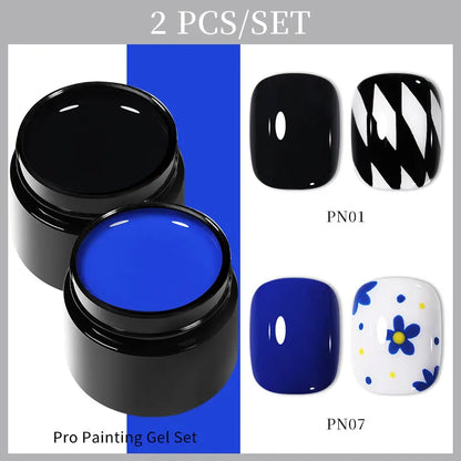 BORN PRETTY Spider Wire Gel Nail Polish 5ml - Flower Drawing & Creative Point-to-Line Nail Art Gel Varnish