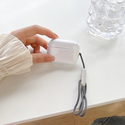 Clear Soft TPU Earphone Case for AirPods 1/2/3/4 & Pro/Pro 2 — Shockproof Cover with Lanyard Strap for AirPods 4 Charging Case