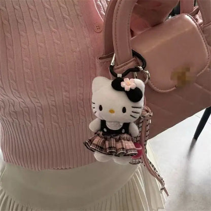Cute Cartoon Girl Plush Keychain - Adorable Doll Bag Pendant & Gift for Girls