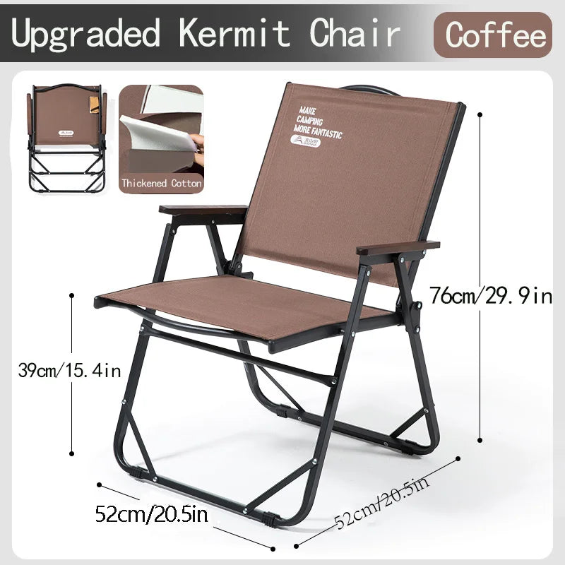 BISINNA Outdoor Folding Camping Chair – Portable Lightweight Lounge Chair for Picnic, Beach, Hiking & Trekking Travel Gear