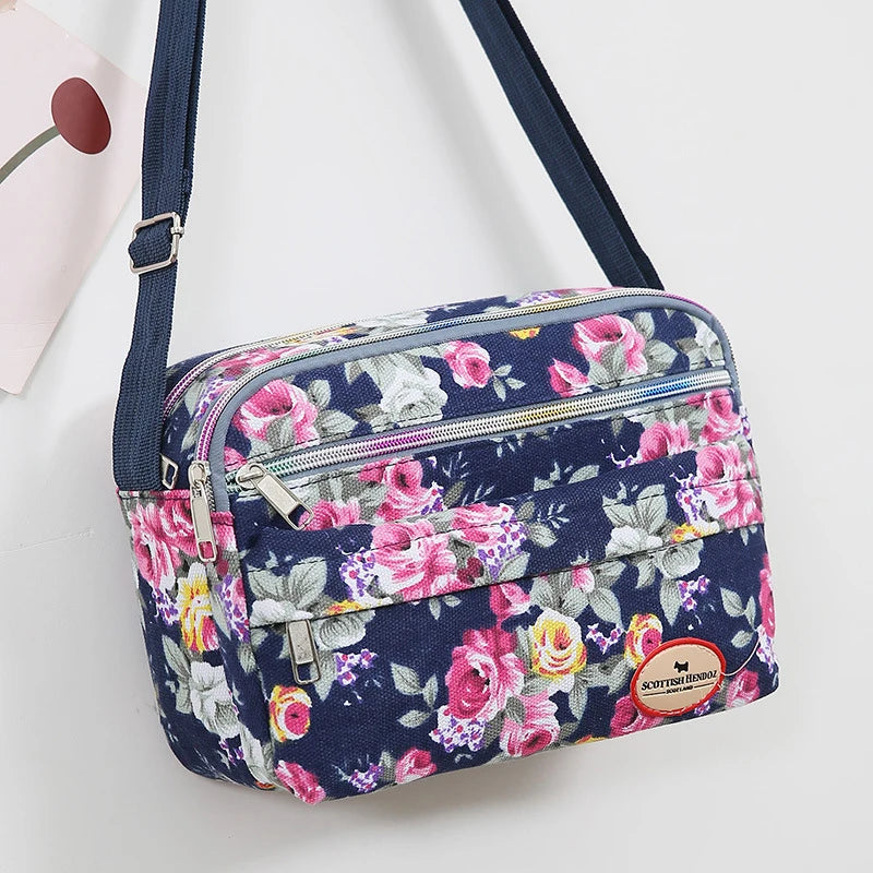 Women’s Canvas Tote Bag – Large Capacity Handbag, Messenger & Shoulder Bag for Commuting and Travel