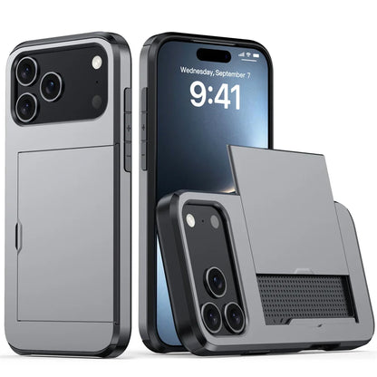 iPhone Case with Wallet & Card Holder — Shockproof Protective Cover for iPhone 17, 16, 15, 14, 13, 12, 11 Pro Max & Mini Models