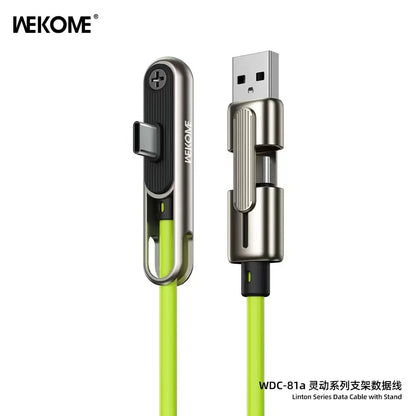 240W USB-C Charging Cable - Foldable Built-In Holder for iPhone 16/17, Samsung & Xiaomi