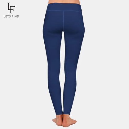 LETSFIND Women’s High Waist Full Leggings – Solid Colors, Black/Blue/Grey/Wine Red, High Elasticity & Comfort Fit