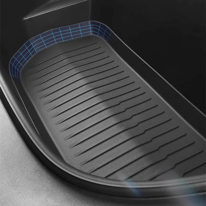 Tesla Model 3/Y Front & Rear Trunk Mats – Upgrade TPE Protective Cargo Liner & Storage Box Floor Pads
