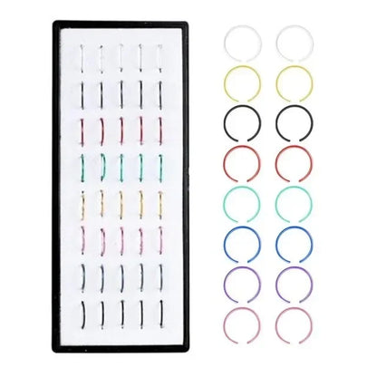 Women’s Crystal Stainless Steel Nose Stud – Hypoallergenic 1.8mm Straight, L, or Screw Nose Ring Jewelry