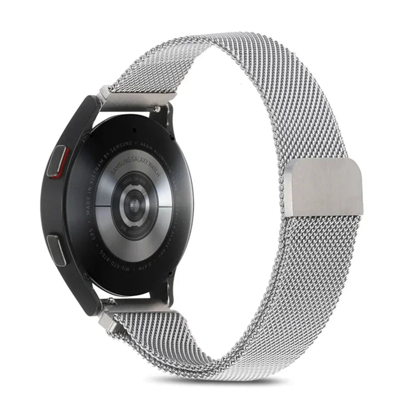 20mm/22mm Milanese Magnetic Loop Watch Strap – Compatible with Garmin Venu 2/3, Forerunner 55/158/165/245/255/265/645/745/965 Music