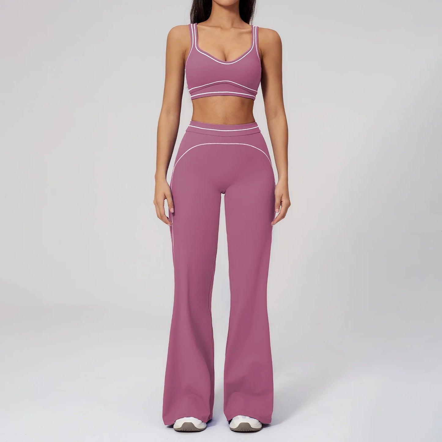 Women’s 2-Piece Fitness Yoga Set, Gym Running Tracksuit, Push-Up Sportswear Leggings, Athletic Workout Outfit