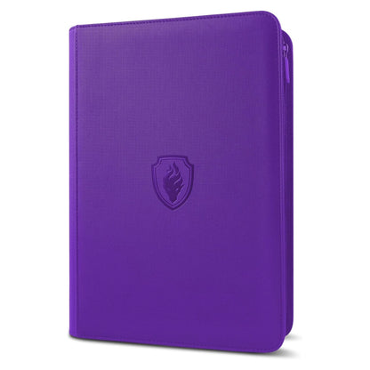 9-Pocket Trading Card Binder - 360-Card Zipper Album with Premium PU Cover