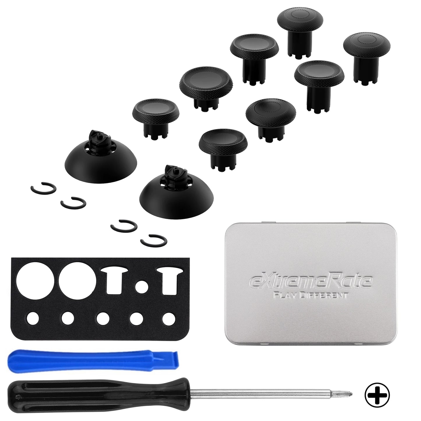 eXtremeRate ThumbsGear V3 — Interchangeable Ergonomic Replacement Thumbsticks for PS5 & PS4 Controllers