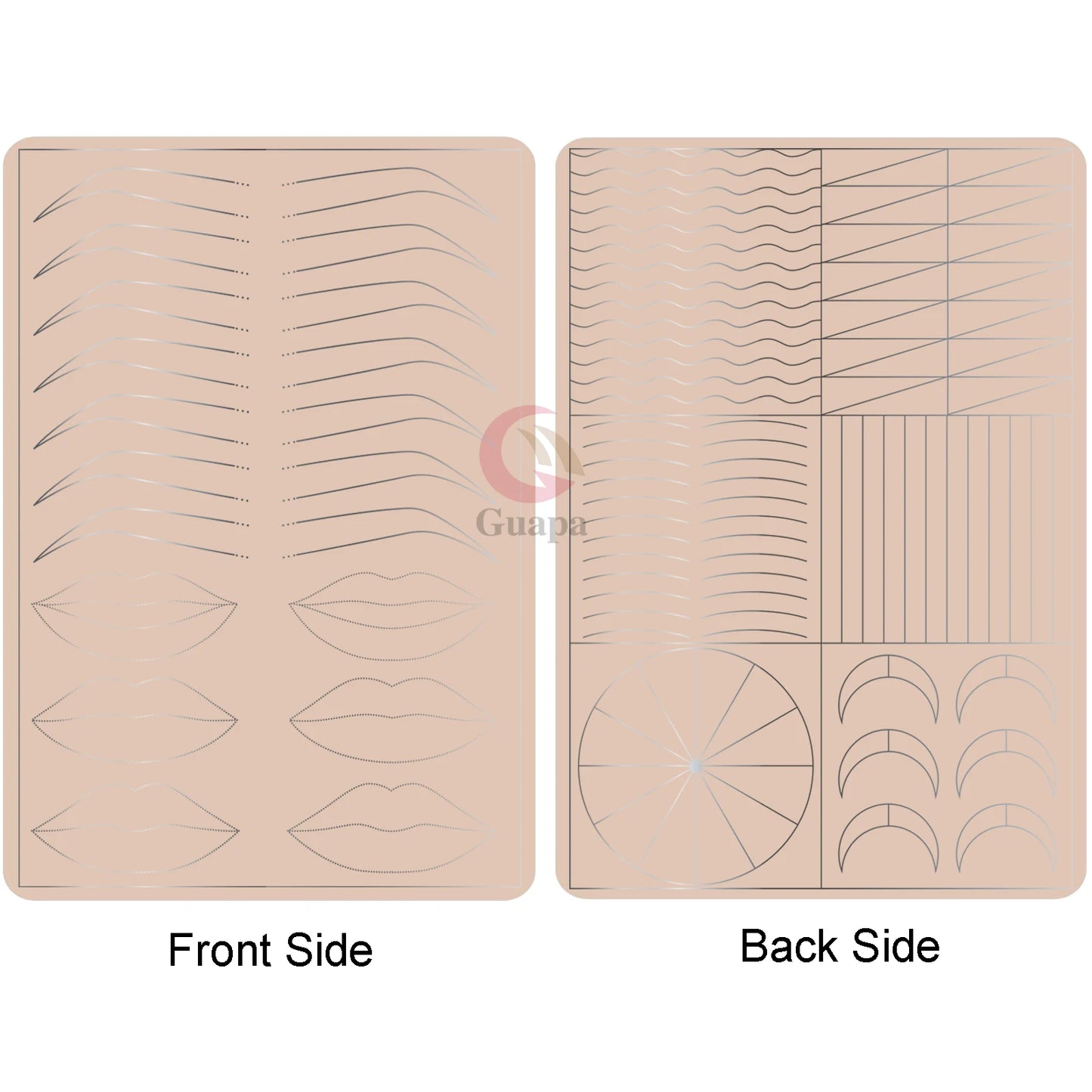 Microblading Practice Skin Sheets — Eyebrow Segment Tip Joint Texture for Semi-Permanent Makeup Training