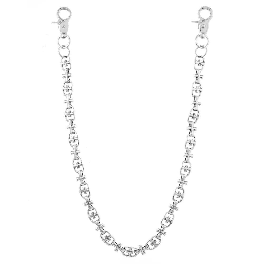 Harajuku Denim Hip Hop Chain - Personalized Punk Double-Layer Waist Chain for Unisex Streetwear