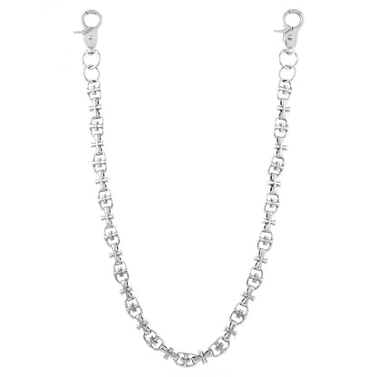 Harajuku Denim Hip Hop Chain - Personalized Punk Double-Layer Waist Chain for Unisex Streetwear