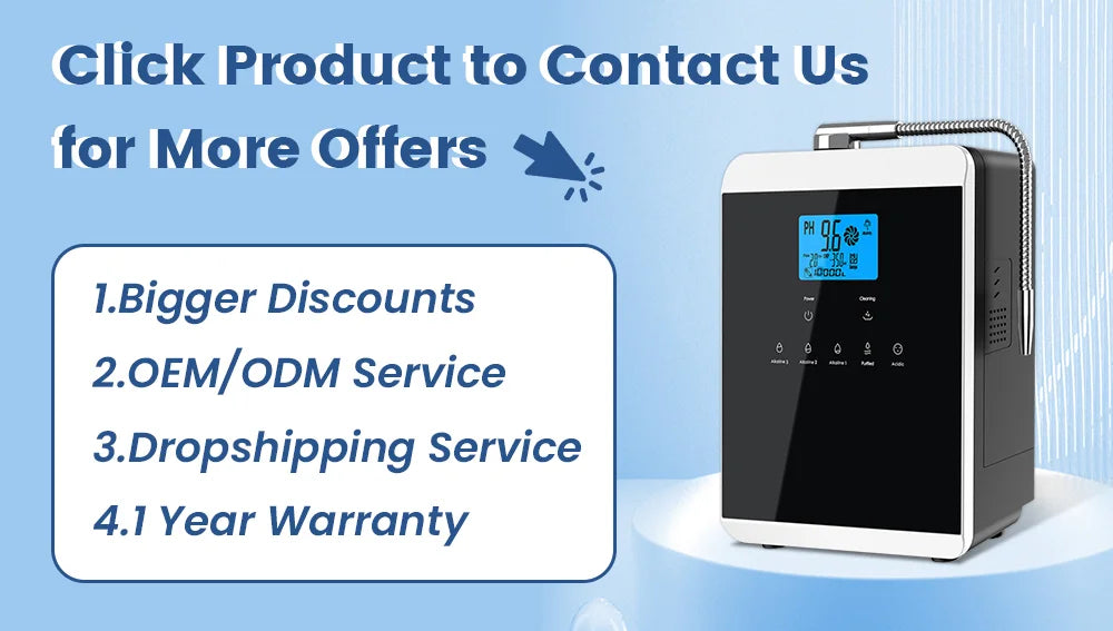 11-Plate Platinum Alkaline Water Ionizer Machine — Household PH 4.5~10.5 Acid & Alkaline Water Generator