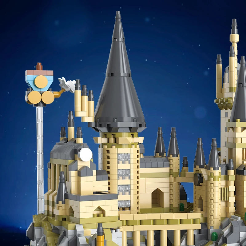 Magic Castle Building Blocks Set — DIY Wizardry School Model with Micro Bricks for Kids & Adults, Creative Assembly Toy Gift