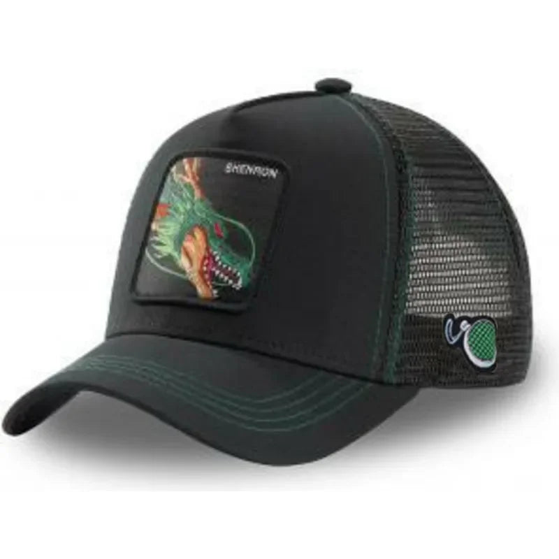 Dragon Ball Son Goku Cap - Embroidered Hip Hop Trucker Mesh Hat Adjustable Summer Travel Sun Visor for Men