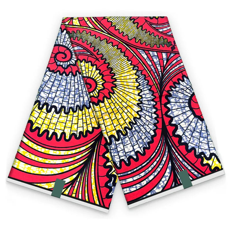 2026 African Ankara Wax Print Fabric - 100% Cotton Soft High Quality Original Real Wax Fabric for Party Dresses HH101