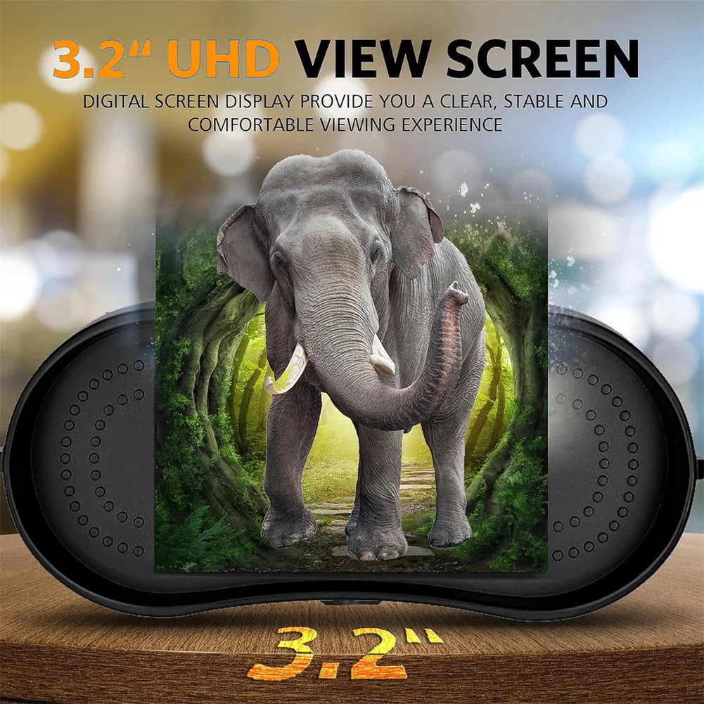 4K Digital Night Vision Goggles Binoculars | Rechargeable with 3.2" Screen & 8X Zoom for Hunting