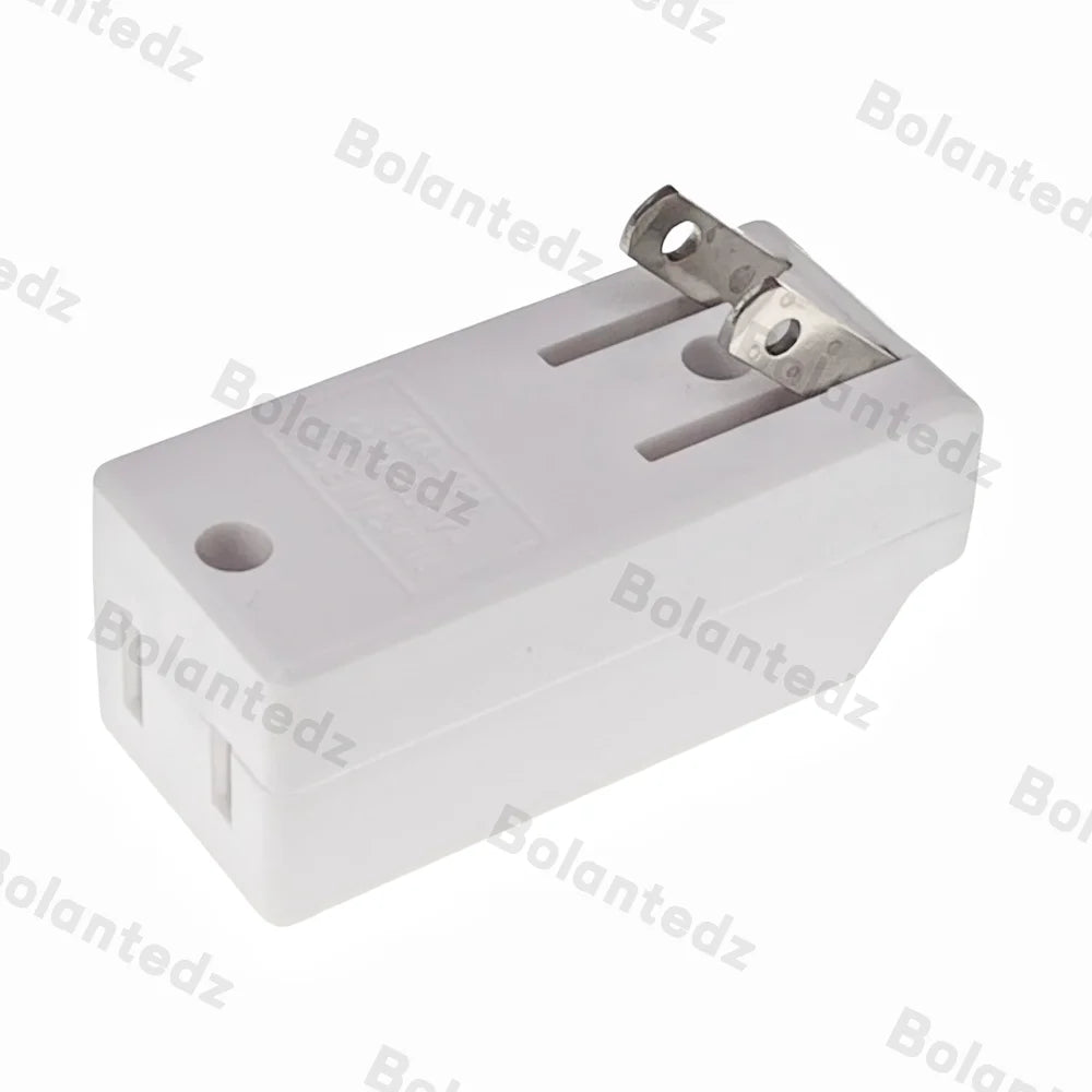 3-in-1 US Power Plug Adapter - NEMA 1-15R Two-Pin to Three-Pin Socket Converter for American Standard Plugs